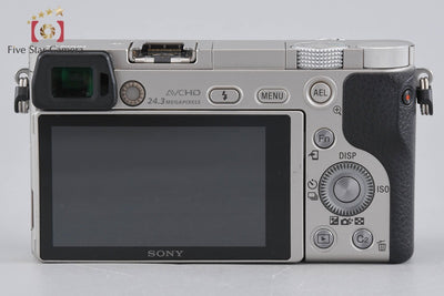 【中古】SONY ソニー α6000 ILCE-6000 シルバー ミラーレス一眼カメラ シャッター回数僅少 多言語対応