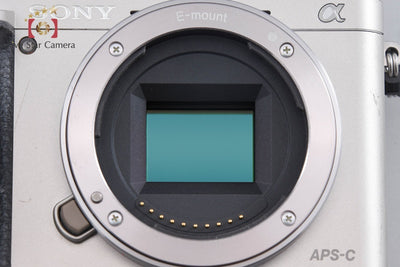 【中古】SONY ソニー α6000 ILCE-6000 シルバー ミラーレス一眼カメラ シャッター回数僅少 多言語対応