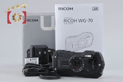 【中古】RICOH リコー PENTAX ペンタックス WG-70 ブラック 防水アクションカメラ シャッター回数僅少 元箱付き