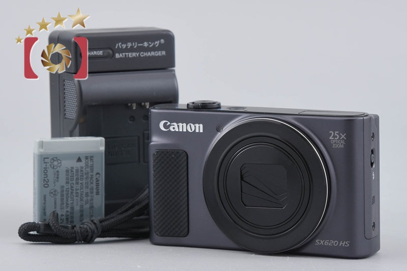 【中古】Canon キヤノン PowerShot SX620 HS ブラック コンパクトデジタルカメラ