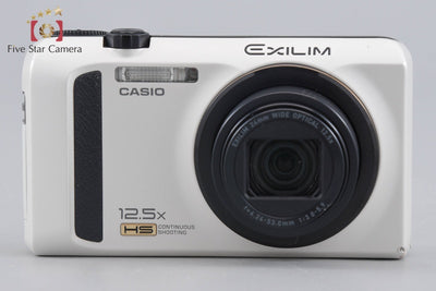 【中古】CASIO カシオ HIGH SPEED EXILIM EX-ZR100 ホワイト コンパクトデジタルカメラ 元箱付き