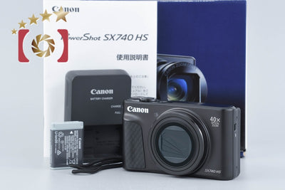 【中古】Canon キヤノン PowerShot SX740 HS ブラック コンパクトデジタルカメラ 元箱付き