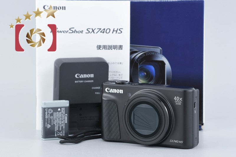 【中古】Canon キヤノン PowerShot SX740 HS ブラック コンパクトデジタルカメラ 元箱付き