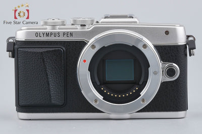 【中古】OLYMPUS オリンパス PEN Lite E-PL7 EZ ダブルズームキット シルバー シャッター回数僅少 元箱付き