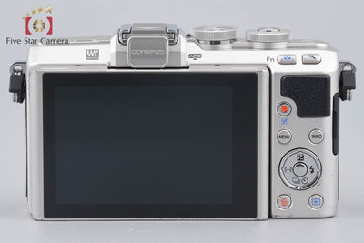 【中古】OLYMPUS オリンパス PEN Lite E-PL7 EZ ダブルズームキット シルバー シャッター回数僅少 元箱付き