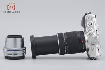 【中古】OLYMPUS オリンパス PEN Lite E-PL7 EZ ダブルズームキット シルバー シャッター回数僅少 元箱付き