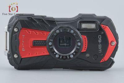 【中古】RICOH リコー PENTAX ペンタックス WG-60 レッド 防水アクションカメラ