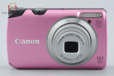 【中古】Canon キヤノン PowerShot A3200 IS ピンク コンパクトデジタルカメラ