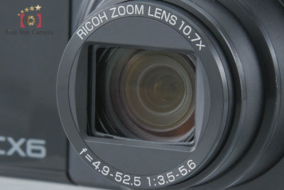 【中古】RICOH リコー CX6 ブラック コンパクトデジタルカメラ シャッター回数僅少 元箱付き