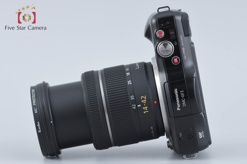 中古】Panasonic パナソニック LUMIX DMC-GF3 ブラック + G VARIO 14