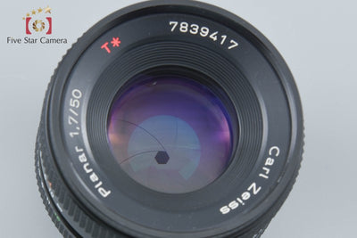 【中古】CONTAX コンタックス Carl Zeiss Planar 50mm f/1.7 T* MMJ