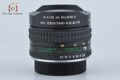 【中古】ZENIT ゼニット MC Zenitar-K 16mm f/2.8 Fisheye ペンタックスKマウント