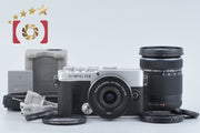 【中古】OLYMPUS オリンパス PEN E-P7 EZ ダブルズームキット シルバー シャッター回数僅少