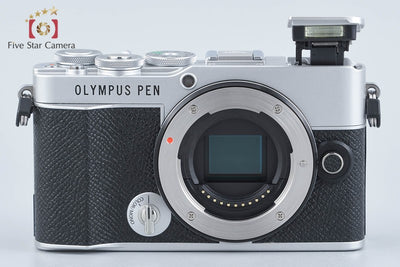【中古】OLYMPUS オリンパス PEN E-P7 EZ ダブルズームキット シルバー シャッター回数僅少