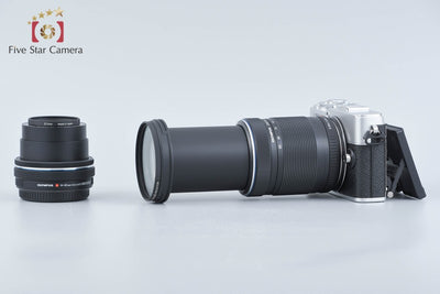 【中古】OLYMPUS オリンパス PEN E-P7 EZ ダブルズームキット シルバー シャッター回数僅少