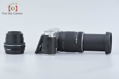 【中古】OLYMPUS オリンパス PEN E-P7 EZ ダブルズームキット シルバー シャッター回数僅少