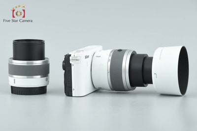 【中古】Nikon ニコン 1 J1 ダブルズームキット ホワイト シャッター回数僅少