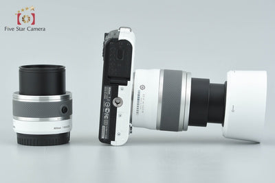 【中古】Nikon ニコン 1 J1 ダブルズームキット ホワイト シャッター回数僅少