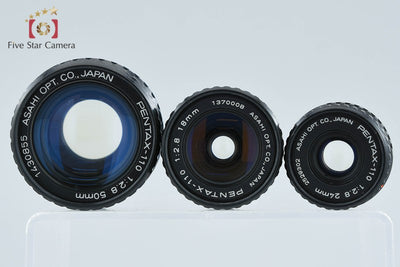 【中古】PENTAX ペンタックス 110 18mm f/2.8 + 24mm f/2.8 + 50mm f/2.8