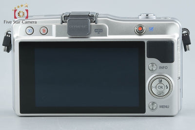 【中古】OLYMPUS オリンパス PEN mini E-PM2 シルバー ダブルズームレンズキット シャッター回数僅少