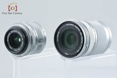 【中古】OLYMPUS オリンパス PEN mini E-PM2 シルバー ダブルズームレンズキット シャッター回数僅少
