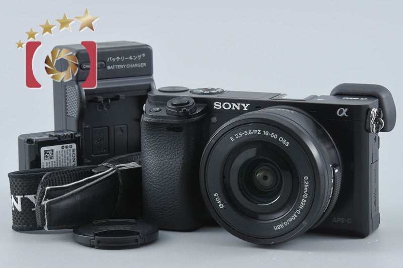 【中古】SONY ソニー α6000 ILCE-6000 ブラック パワーズームレンズキット 多言語対応