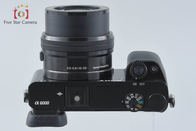 【中古】SONY ソニー α6000 ILCE-6000 ブラック パワーズームレンズキット 多言語対応
