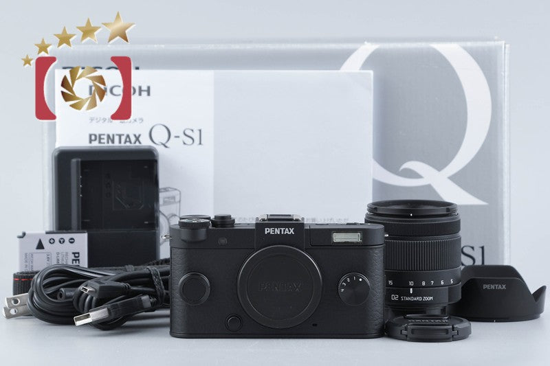 【中古】PENTAX ペンタックス Q-S1 ブラック ズームレンズキット シャッター回数僅少 元箱付き