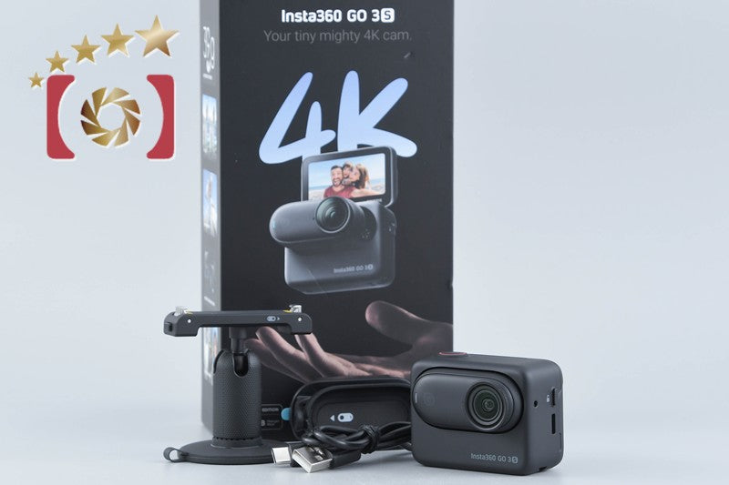 【中古】Arashi Vision 嵐ビジョン Insta360 GO 3S 128GB ブラック 4Kアクションカメラ 元箱付き