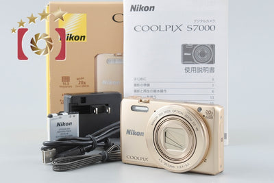 【中古】Nikon ニコン COOLPIX S7000 ゴールド コンパクトデジタルカメラ 元箱付き