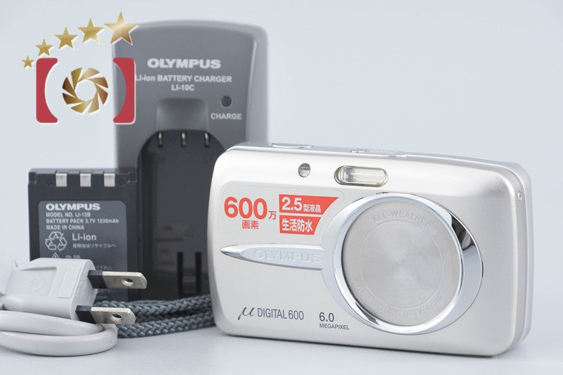 【中古】OLYMPUS オリンパス μ DIGITAL 600 シルバー コンパクトデジタルカメラ
