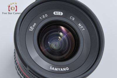 【中古】SAMYANG サムヤン 12mm f/2 NCS CS ブラック マイクロフォーサーズ用 元箱付き