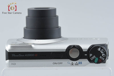 【中古】Canon キヤノン PowerShot A3300 IS シルバー コンパクトデジタルカメラ