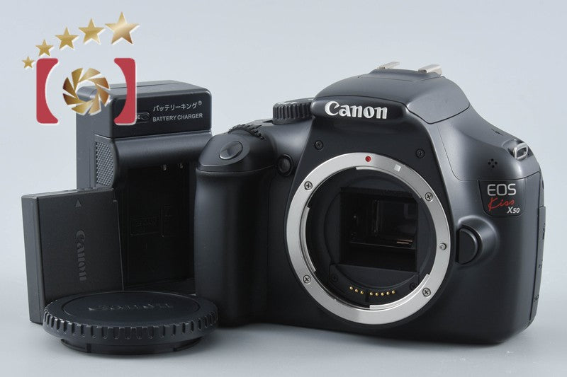 【中古】Canon キヤノン EOS Kiss X50 ブラック デジタル一眼レフカメラ