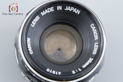 【中古】Canon キヤノン 35mm f/2 L39 ライカスクリューマウント