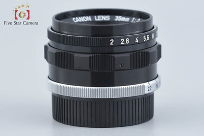 【中古】Canon キヤノン 35mm f/2 L39 ライカスクリューマウント