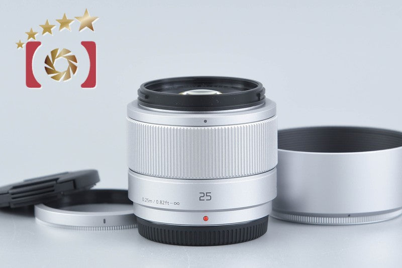 【中古】Panasonic パナソニック LUMIX G 25mm f/1.7 ASPH. H-H025 シルバー