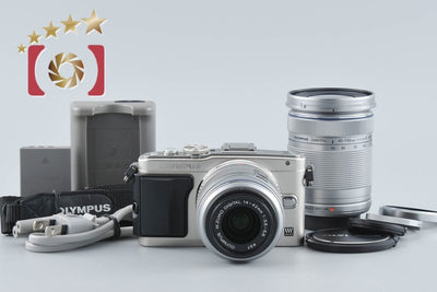 【中古】OLYMPUS オリンパス PEN Lite E-PL5 ダブルズームレンズキット シルバー シャッター回数僅少