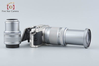 【中古】OLYMPUS オリンパス PEN Lite E-PL5 ダブルズームレンズキット シルバー シャッター回数僅少