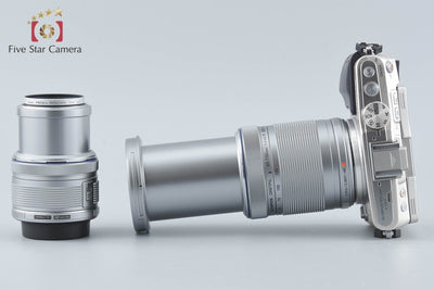 【中古】OLYMPUS オリンパス PEN Lite E-PL5 ダブルズームレンズキット シルバー シャッター回数僅少