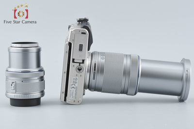 【中古】OLYMPUS オリンパス PEN Lite E-PL5 ダブルズームレンズキット シルバー シャッター回数僅少