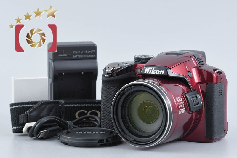 【中古】Nikon ニコン COOLPIX P510 レッド コンパクトデジタルカメラ