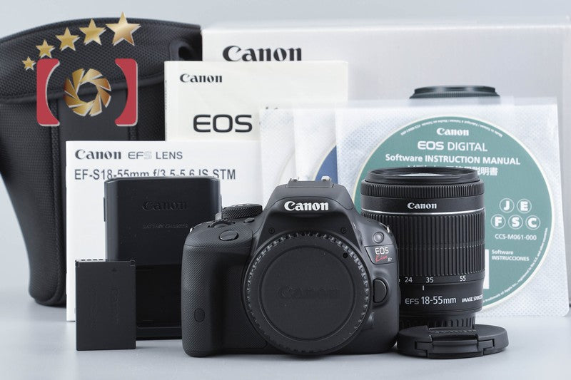 【中古】Canon キヤノン EOS Kiss X7 EF-S 18-55mm IS STM レンズキット ブラック シャッター回数僅少 元箱付き