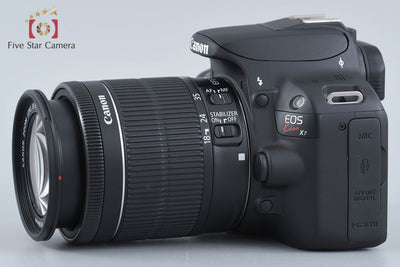 【中古】Canon キヤノン EOS Kiss X7 EF-S 18-55mm IS STM レンズキット ブラック シャッター回数僅少 元箱付き