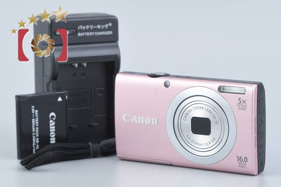 【中古】Canon キヤノン PowerShot A2400 IS ピンク コンパクトデジタルカメラ