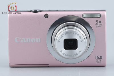 【中古】Canon キヤノン PowerShot A2400 IS ピンク コンパクトデジタルカメラ