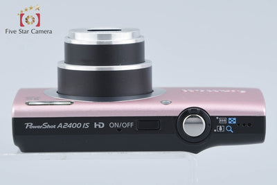 【中古】Canon キヤノン PowerShot A2400 IS ピンク コンパクトデジタルカメラ