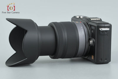 【中古】Panasonic パナソニック LUMIX DMC-GF2 エスプリブラック + G VARIO 14-42mm f/3.5-5.6 ASPH. MEGA O.I.S. H-FS014042 シャッター回数僅少