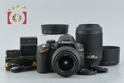 【中古】Nikon ニコン D3200 ダブルズームレンズキット ブラック シャッター回数僅少