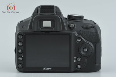 【中古】Nikon ニコン D3200 ダブルズームレンズキット ブラック シャッター回数僅少